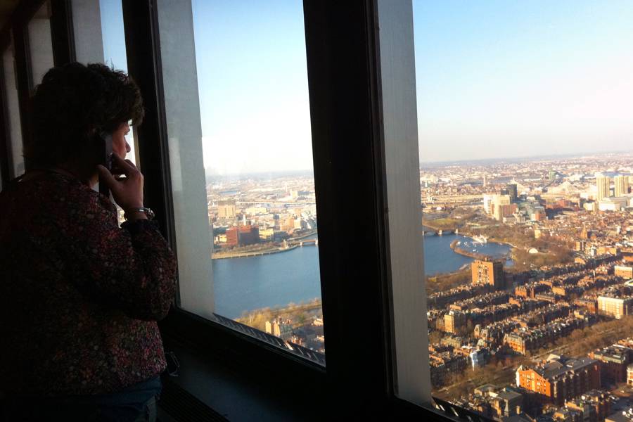 Vista de Boston do Observatório Skywalk, na Prudential Tower.